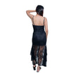 Lace Side‑Frill Maxi Dress