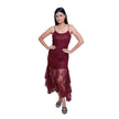 Lace Side‑Frill Maxi Dress