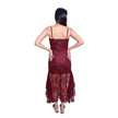 Lace Side‑Frill Maxi Dress