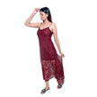 Lace Side‑Frill Maxi Dress
