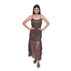 Lace Side‑Frill Maxi Dress