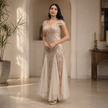 Beaded Tassel Sequin Fringe Gown