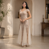 Beaded Tassel Sequin Fringe Gown