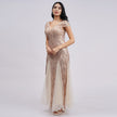 Beaded Tassel Sequin Fringe Gown