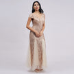 Beaded Tassel Sequin Fringe Gown