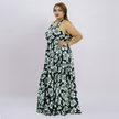 Botanical Halter Maxi Dress