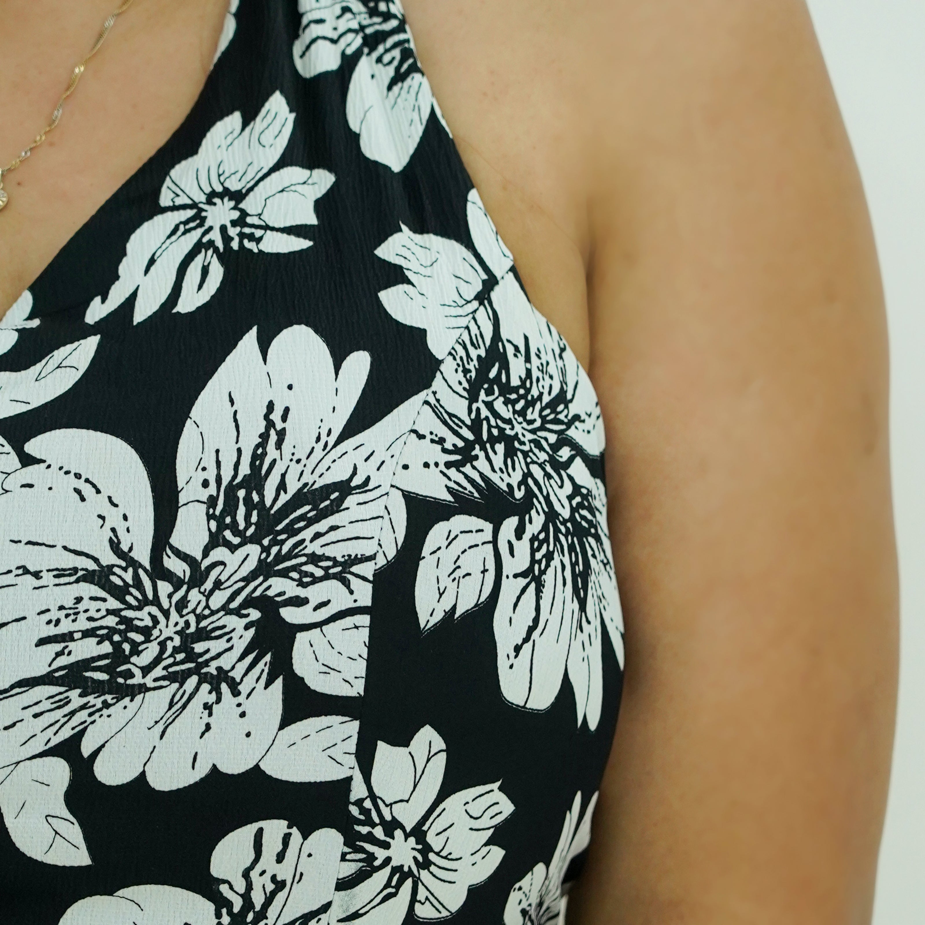 Botanical Halter Maxi Dress