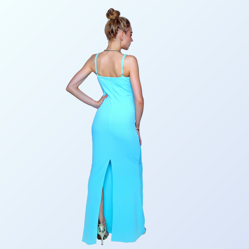 Crystal Stone Bodycon Evening Gown