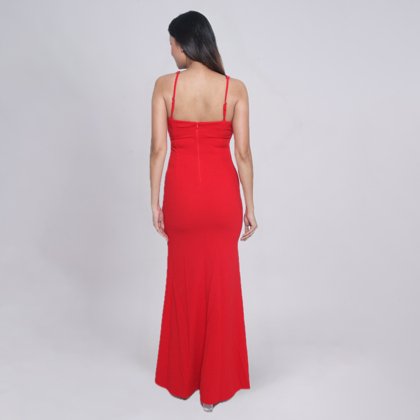 Rhinestone Sweetheart Neck Mermaid Evening Gown