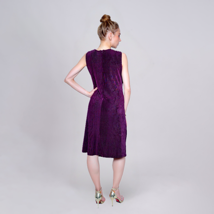 Draped Ruched Shimmer Cocktail Dress