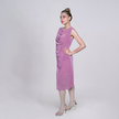 Draped Ruched Shimmer Cocktail Dress