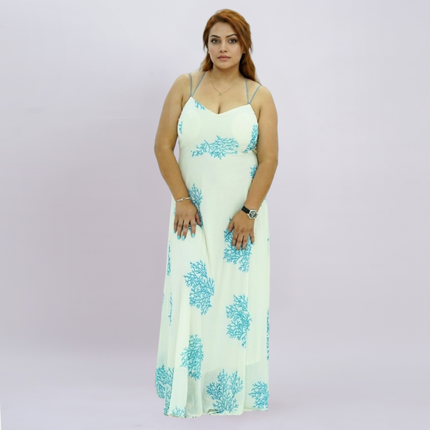 Seaside Coral Print Maxi Set with Tie-Front Shrug