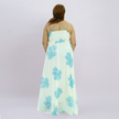 Seaside Coral Print Maxi Set with Tie-Front Shrug