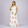 Seaside Coral Print Maxi Set with Tie-Front Shrug