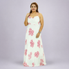 Seaside Coral Print Maxi Set with Tie-Front Shrug