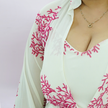 Seaside Coral Print Maxi Set with Tie-Front Shrug