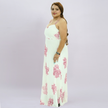 Seaside Coral Print Maxi Set with Tie-Front Shrug