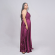 Elegant Square Neck Satin A-Line Evening Gown