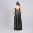 Elegant Square Neck Satin A-Line Evening Gown
