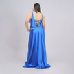 Elegant Square Neck Satin A-Line Evening Gown