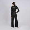 Elegant Belted Jumpsuit with wide Leg Pants