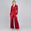Elegant Belted Jumpsuit with wide Leg Pants