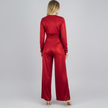Elegant Belted Jumpsuit with wide Leg Pants