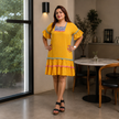 Elegant Boho Embroidered Pom-Pom Dress