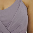 Embellished Empire Waist Shimmer Gown with Halter Straps