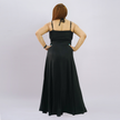 Embellished Empire Waist Shimmer Gown with Halter Straps