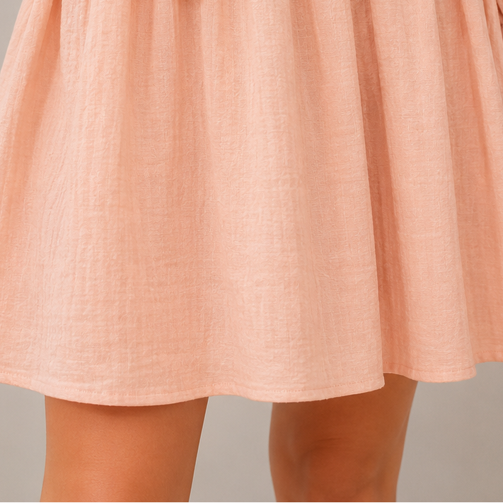 Evelyn Bow Neck Cotton Dress