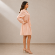 Evelyn Bow Neck Cotton Dress