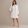Evelyn Bow Neck Cotton Dress