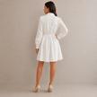 Evelyn Bow Neck Cotton Dress