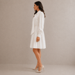 Evelyn Bow Neck Cotton Dress