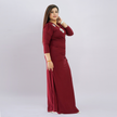 Floral Appliqué Ruched Maxi Gown