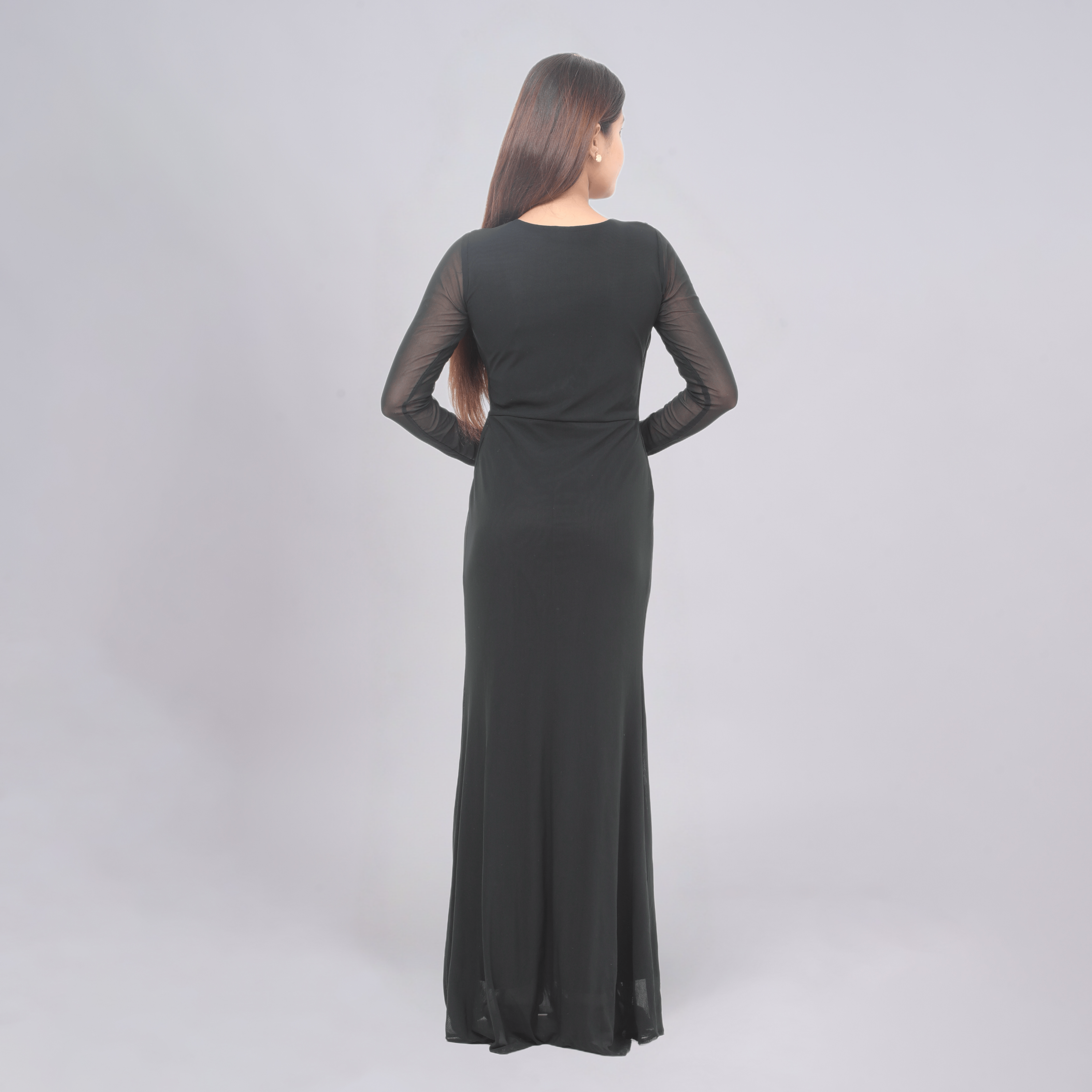 Grecian Goddess Ruched Maxi Gown with Crystal Belt