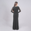 Grecian Goddess Ruched Maxi Gown with Crystal Belt