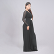 Grecian Goddess Ruched Maxi Gown with Crystal Belt