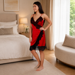 Lace detailed Night Wrap Dress
