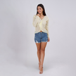 Lightweight Reversible Long Sleeve Knot Blouse