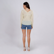 Lightweight Reversible Long Sleeve Knot Blouse