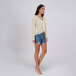 Lightweight Reversible Long Sleeve Knot Blouse