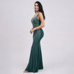 Rhinestone Sweetheart Neck Mermaid Evening Gown
