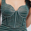 Rhinestone Sweetheart Neck Mermaid Evening Gown