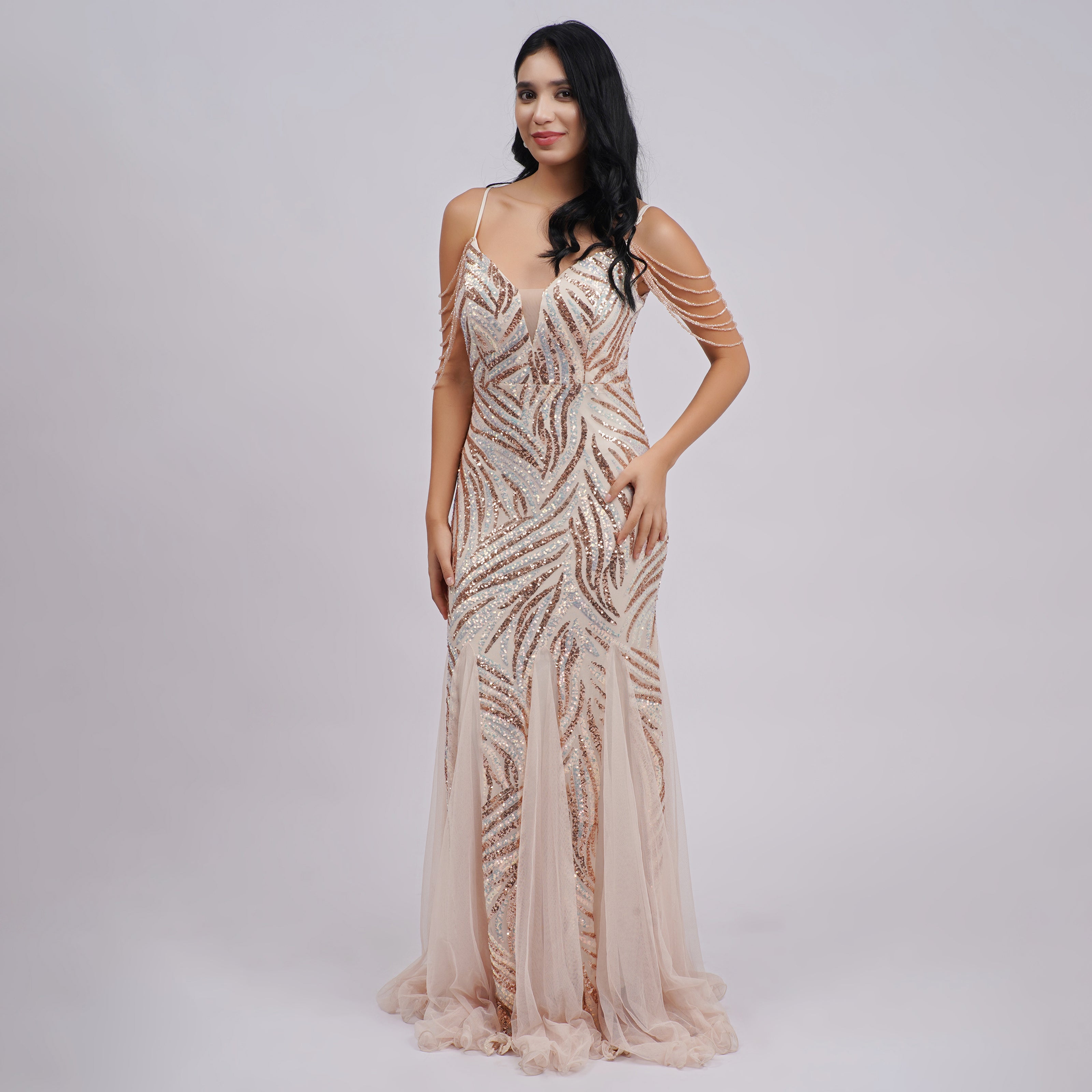 Mermaid Sequin Evening Gown
