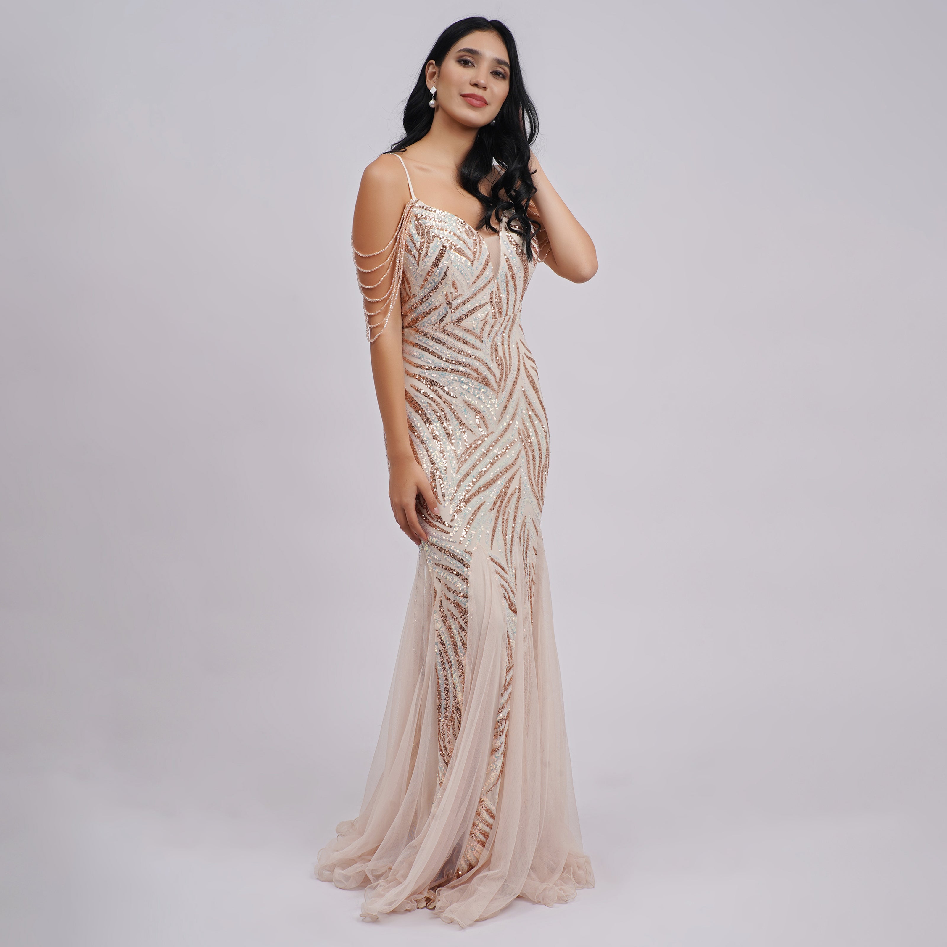 Mermaid Sequin Evening Gown