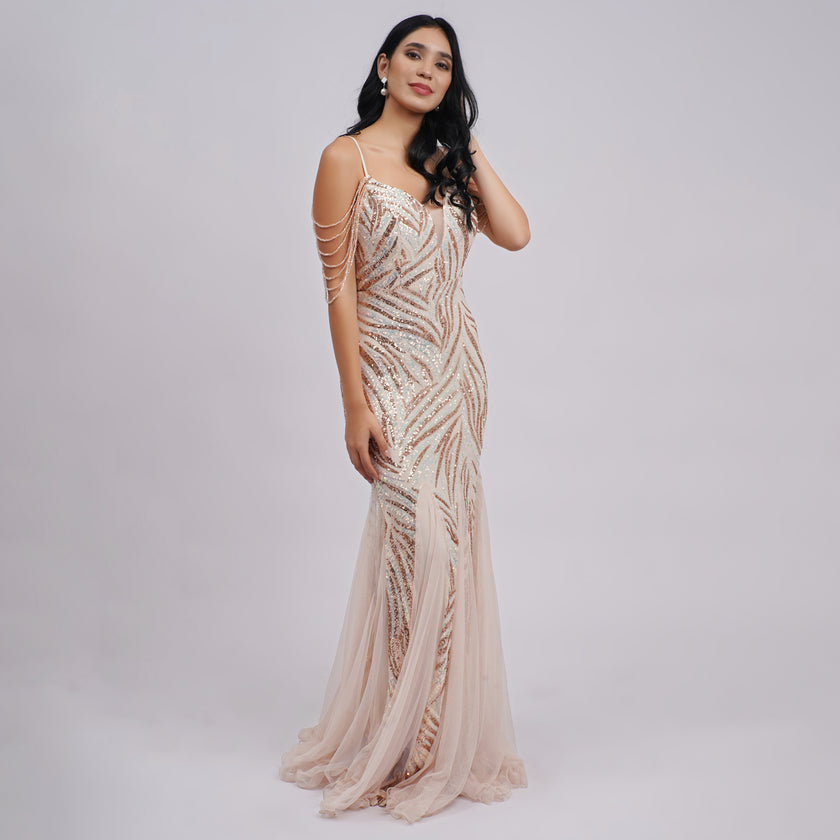 Mermaid Sequin Evening Gown