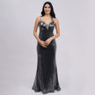Metallic Sequin Evening Gown