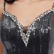 Metallic Sequin Evening Gown